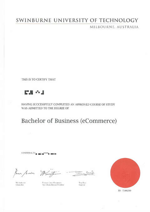 Ĵ˹²ѧƾDiploma from Swinburne Polytechnic