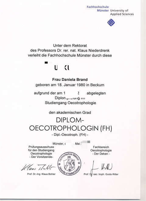 ¹˹شѧƾDiploma from the University of Minster,