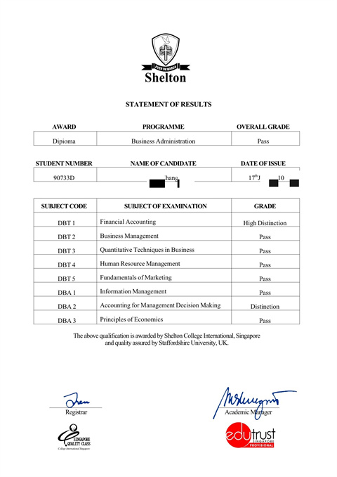 ǿ¼ɳٴѧѧԺɼTranscript of Shaton University Col