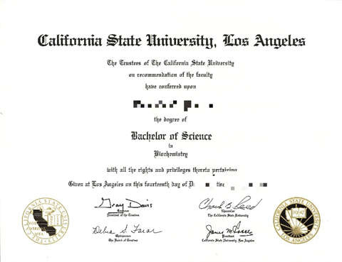 ѧɼУƾDiploma from California State Univ