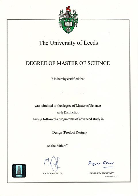 ӢȴѧԭƾOriginal Diploma from the University of