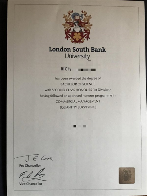 Ӣ׶ϰѧƾDiploma from South Bank University of L