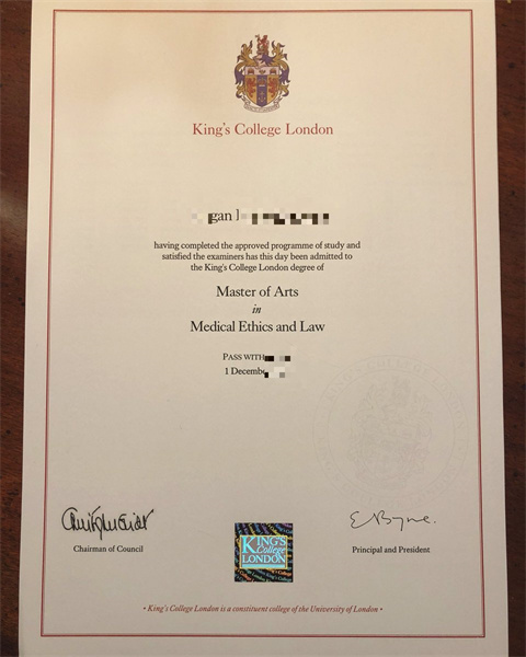 Ӣ׶عѧԺƾDiploma from King's College London, UK,