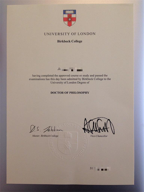 Ӣ׶شѧѧԺƾDiploma from Birbeck College, Univer