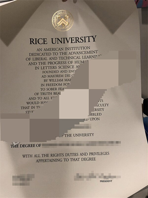 ˹ѧƾDiploma from Rice University in the Unite