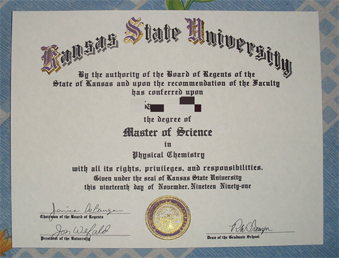˹ѧƾK-StateKansas State University Diploma K