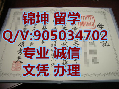 �ձ������ѧ��ƾ��Diploma from Osaka University, Japan