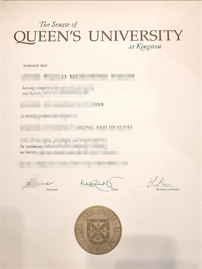 ���ô�ʺ��ѧ��ƾ��Diploma from Queen's University of Canad